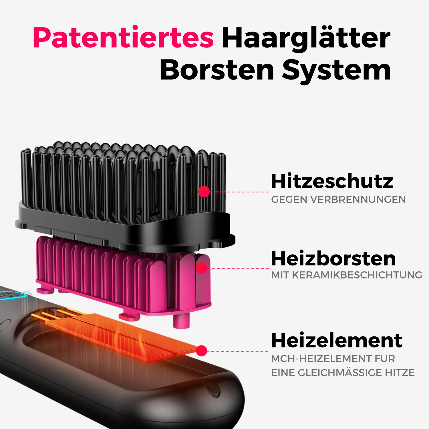 Whipl™ Vai! - spazzola lisciante portatile